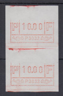Belgien FRAMA-ATM P3032 Teildrucke, Zusammenhängendes Paar ** - Autres & Non Classés