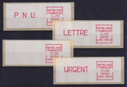 Frankreich ATM Crouzet LS09 75513 Satz 5. Tarif, Spitze Ecken, Mittelrosa ** - Sonstige & Ohne Zuordnung