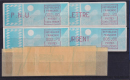 Frankreich-ATM Taube C001.75505 Paris 05  8.Tarif  Satz 4 Werte **  Sp.E.  - Other & Unclassified
