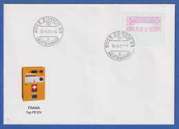 Schweiz 1978, FRAMA-ATM Mi-Nr. 2 Teildruck Ohne Untere Hälfte O Auf Umschlag - Automatic Stamps