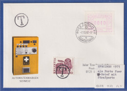 Schweiz ATM  SPECIMEN Der 1. Ausgabe 1975, 1982 Auf Brief Verwendet, Nachtaxiert - Automatic Stamps