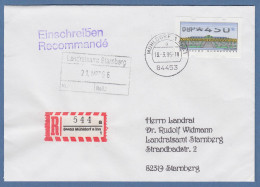 ATM 2.2.1  Wert 450 Teildruck Auf R-Brief Gelaufen Von Mühldorf Am Inn, 19.3.95 - Vignette [ATM]