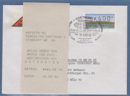 ATM 2.1.1 Wert 400 Mit AQ Auf NN-Brief Mit Sonder-O DORTMUND, ET 19.5.93 - Automaatzegels [ATM]