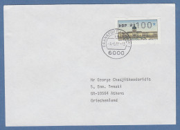 ATM Berlin Wert 100 Pfg Auf Brief Nach Griechenland, FDC 4.5.1987 O Frankfurt - Autres & Non Classés