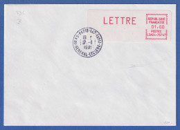 Frankreich ATM CGA-Alcatel LSA04-75747 Spitze Ecken Mittelrosa LETTRE 1,60 FDC - Sonstige & Ohne Zuordnung