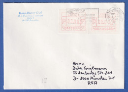 Belgien FRAMA-ATM 1.Ausgabe Aut.-Nr. P3004 Wert 5,00 2x Auf Brief, Brüssel 1982 - Autres & Non Classés