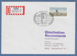 ATM Berlin Wert 280 Auf R-Brief Mit Sonder-O BERLIN Barfreimachungsbriefkasten - Other & Unclassified