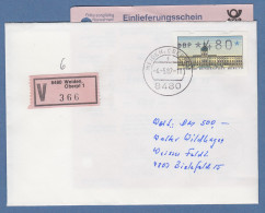 ATM Berlin Wert 480 Auf Wertbrief Mit ET-Tages-O Weiden 4.5.87 - Altri & Non Classificati