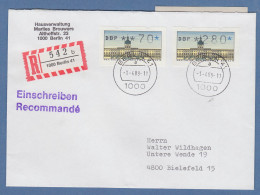 ATM Berlin Werte 70 Und 280 Auf R-Brief Mit Tagers-O Berlin 41  1.4.89 - Altri & Non Classificati