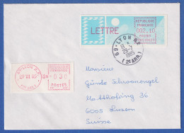 Frankreich-ATM Taube C001.69123 LETTRE 2,10 Auf FDC Mit O LYON 29.7.85 - Other & Unclassified