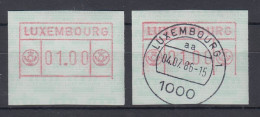 Luxemburg ATM 1. Ausgabe Teildruck Unteres Drittel Fehlt ** Und O  - Postage Labels