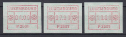 Luxemburg ATM P2501 Bräunlichrot Tastensatz 4-7-10 **   - Automatenmarken