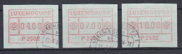 Luxemburg ATM P2502 Tastensatz 4-7-10 Gestempelt - Postage Labels