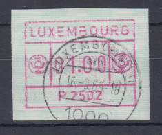 Luxemburg ATM P2502 Rotlila O 16.9.89 - Viñetas De Franqueo