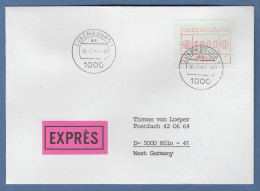 Luxemburg ATM P2502 Wert 40 Auf Express-FDC Nach Köln, 10.7.84 - Postage Labels