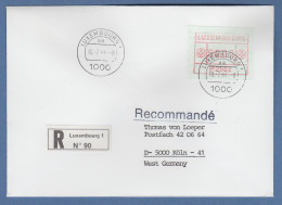 Luxemburg ATM P2502 Wert 60 Auf R-FDC Nach Köln, 10.7.84 - Postage Labels