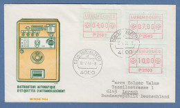 Luxemburg ATM P2503 Tastensatz 4-7-10 Auf Adress. FDC 10.7.84 - Vignettes D'affranchissement