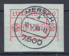 Luxemburg ATM P2504 Teildruck, Aut.-Nr. Halb Fehlend, Bräunlichrot, Wert 1,00 O - Viñetas De Franqueo