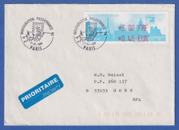 Frankreich ATM PHILEXFRANCE`99 3,00 FRF / 0,46 EUR Auf Gel. FDC Nach Bonn - Other & Unclassified