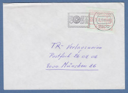 Luxemburg ATM P2504 Wert 10,00 Auf Brief Nach München, O MERSCH 3.11.84 - Postage Labels