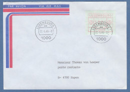 Luxemburg ATM P2505 Wert 12.00 Auf FDC Nach Belgien - Postage Labels