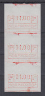 Belgien FRAMA-ATM P3032 Teildrucke Als Zusammenhängender 3er-Streifen ** - Sonstige & Ohne Zuordnung