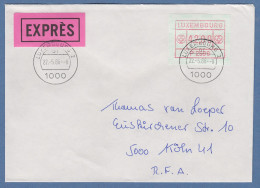 Luxemburg ATM P2506 Wert 42.00 Auf Express-FDC Nach Deutschland, O 22.5.86 - Viñetas De Franqueo