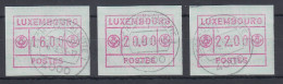 Luxemburg ATM Kleines POSTES Mi.-Nr. 2 Satz 16-20-22 O ESCH-SUR-ALZETTE 6.6.95 - Postage Labels