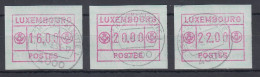 Luxemburg ATM Kleines POSTES Mi.-Nr. 2 Satz 16-20-22 O ESCH-SUR-ALZETTE 6.6.95 - Automatenmarken