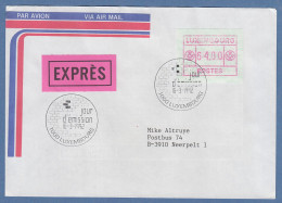 Luxemburg ATM Kleines POSTES Mi.-Nr. 2 Wert 64.00 Mit ET-So.-O Auf Express-FDC - Postage Labels