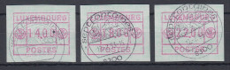 Luxemburg ATM Gr. POSTES Mi.-Nr. 3 Satz 16.00 - 20.00 - 22.00 O SEPTFONTAINES - Postage Labels