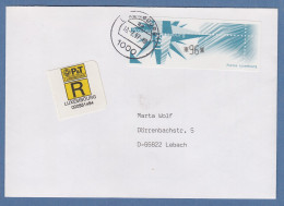 Luxemburg ATM Monétel Windrose Mi.-Nr. 4 Wert 96 Auf R-FDC Nach Lebach  - Postage Labels