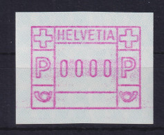 Schweiz 1979 FRAMA-ATM Mi-Nr. 3.1a Nulldruck 0000 ** - Automatic Stamps