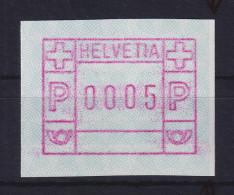 Schweiz 1979 FRAMA-ATM Mi-Nr. 3.1a Unterdruck Fehlt Am Rechten Rand Wert 0005 ** - Timbres D'automates