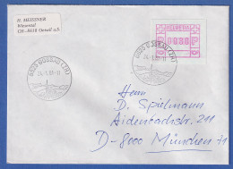 Schweiz FRAMA-ATM Mi-Nr 3.1a Wert 0080 EF Auf Brief O GOSSAU 24.1.81 - Automatic Stamps