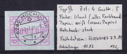Schweiz FRAMA-ATM Mi-Nr 3.3a Wert 0010 Mit Voll-O Frühdatum HOCHDORF 7.7.81  - Timbres D'automates