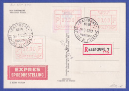 Belgien FRAMA-ATM P3037 Mit ENDSTREIFEN Auf FDC-Karte BASTOGNE 1  28.3.83 - Sonstige & Ohne Zuordnung