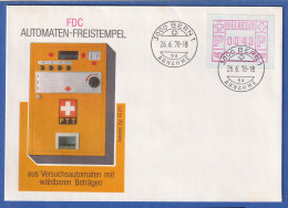 Schweiz FRAMA-ATM Mi-Nr. 2  Grosses HELVETIA Auf Schmuck-FDC 26.6.78 - Automatic Stamps