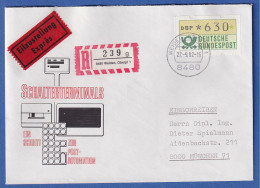 ATM Mi.-Nr. 1.1 Wert 630 Als EF Auf R-Eilbrief Nach München Mit O WEIDEN 27.9.82 - Timbres De Distributeurs [ATM]