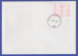 Belgien FRAMA-ATM P3046 Mit ENDSTREIFEN Auf FDC MARCHIENNE-AU-PONT  28.2.83 - Autres & Non Classés