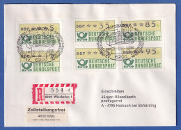 ATM Mi.-Nr. 1.1 Insgesamt 6 Werte Auf R-Brief Nach A, So.-O WIESBADEN 27.9.82 - Timbres De Distributeurs [ATM]