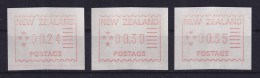 Neuseeland Frama-ATM 1. Ausgabe 1984 Mi.-Nr. 1 Tastensatz 3 Werte 24-30-35 ** - Collections, Lots & Series
