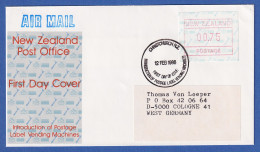 Neuseeland Frama-ATM 2. Ausg. 1986 Wert 00,75 Auf Adress. Lp-FDC  - Colecciones & Series