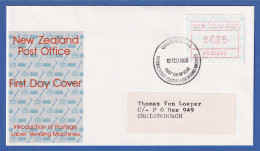 Neuseeland Frama-ATM 2. Ausg. 1986 Wert 00,25 Auf Adress. FDC  - Colecciones & Series