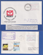 Neuseeland Frama-ATM 2. Ausg. 2 Briefe Je Mit Wert 0,01 Sondertarif Am 1.4.1987 - Collections, Lots & Series