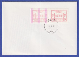 Belgien FRAMA-ATM P3047 Mit ENDSTREIFEN Auf FDC MONS Vom 31.1.83 - Andere & Zonder Classificatie