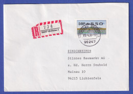 ATM Sanssouci Mi.-Nr. 2.2.1 Wert 550 Auf R-Brief Aus Michelau, 29.4.96 - Machine Labels [ATM]