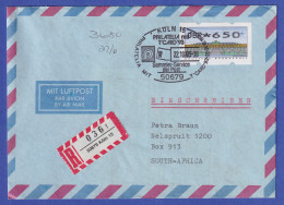 ATM Sanssouci Mi.-Nr. 2.2.1 Wert 650 Auf R-Brief Mit So.-O Köln Nach RSA 1993 - Timbres De Distributeurs [ATM]