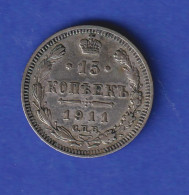 Russland Silbermünze 15 Kopeken 1911 - Russie