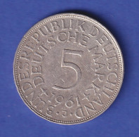 Bundesrepublik Kursmünze 5 Mark Silber-Adler, 1961 J - Altri & Non Classificati